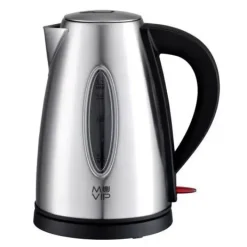 MUVIP HERVIDOR DE AGUA ELECTRICO 2200W - CAPACIDAD 1.7L - CUERPO DE ACERO INOXIDABLE - INDICADOR DE NIVEL - BASE GIRATORIA