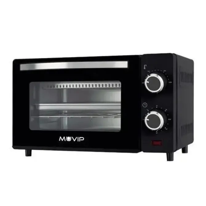 MUVIP HORNO DE SOBREMESA 650W 10L - REGULADOR DE TEMPERATURA 100º - 230º - PUERTA DE CRISTAL TEMPLADO - CUERPO DE ACERO INOXIDABLE