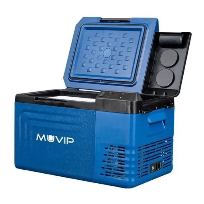 MUVIP NEVERA COMPRESOR PORTATIL BLUE 19 LITROS - TEMPERATURA ENTRE -20º/+20º - ASAS DE TRANSPORTE - COMPRESOR SILENCIOSO - COLOR AZUL
