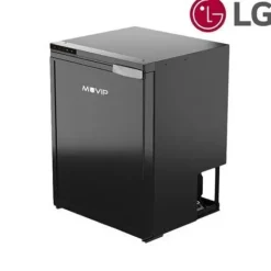 MUVIP NEVERA FIJA CON COMPRESOR LG 65L 60W - CONEXION 12/24V - PROTECCION BATERIA DEL VEHICULO - LUZ LED INTERIOR - TEMPERATURA REGULABLE - DOS ZONAS DE FRIO - CONTROL DESDE APP - COLOR GRIS