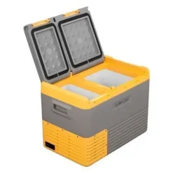 MUVIP NEVERA PORTATIL CON COMPRESOR 32 LITROS DOBLE ZONA - ASAS DE TRANSPORTE - COMPRESOR SILENCIOSO - COLOR AMARILLO