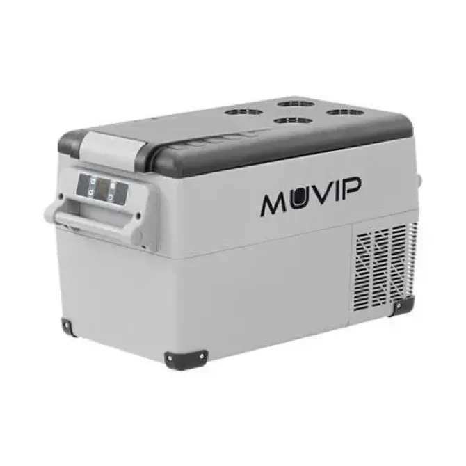 MUVIP NEVERA PORTATIL DE COMPRESOR 35L - PROTECCION BATERIA VEHICULO - LUZ LED - TEMPERATURA -20º/+20º - CONEXION 12/24/220V - CONSUMO 50W - COMPRESOR SILENCIOSO - ASAS DESMONTABLES - CONTROL BLUETOOT