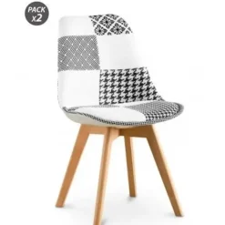 MUVIP PACK 2 SILLAS DESIGN D400 - TELA PATCHWORK