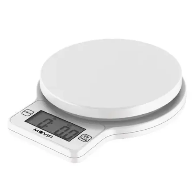 MUVIP ROUND KITCHEN BASCULA DE COCINA DIGITAL - SENSOR DE ALTA PRECISION - APAGADO AUTOMATICO - PESO MAX. 5KG