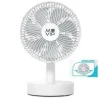 MUVIP VENTILADOR DE SOBREMESA PORTATIL OSCILANTE 12W 19CM DE DIAMETRO - 4 VELOCIDADES - OSCILACION HASTA 70º - ANGULO AJUSTABLE HASTA 90º - AUTONOMIA HASTA 11H - COLOR BLANCO