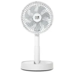 MUVIP VENTILADOR DE SOBREMESA PORTATIL PLEGABLE 5W 15CM DE DIAMETRO - 4 VELOCIDADES - ANGULO AJUSTABLE HASTA 90º - AUTONOMIA HASTA 12H - COLOR BLANCO