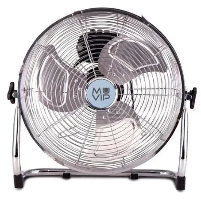 MUVIP VENTILADOR INDUSTRIAL DE SUELO - 80W - 3 VELOCIDADES - COLOR PLATA