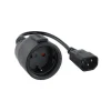 NANOCABLE CABLE ADAPTADOR DE CORRIENTE PARA SAIS C14/M A CEE7/H 16A 0.5M - COLOR NEGRO
