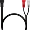 NANOCABLE CABLE AUDIO ESTEREO JACK 3.5MM HEMBRA A 2X RCA MACHO 1.50M - COLOR NEGRO