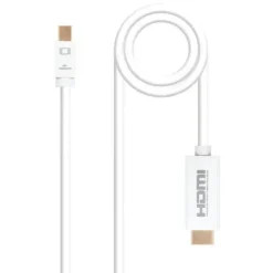 NANOCABLE CABLE CONVERSOR MINI DP MACHO A HDMI V1.4 MACHO 5M - COLOR BLANCO
