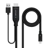 NANOCABLE CABLE CONVERSOR HDMI MACHO A USB-C MACHO - LONGITUD 1.8M - COLOR NEGRO