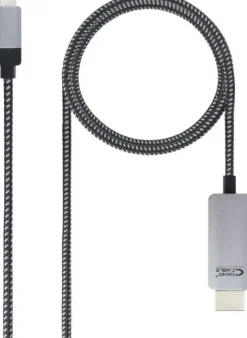 NANOCABLE CABLE CONVERSOR USB-C MACHO A HDMI MACHO 3M - COLOR NEGRO/PLATA