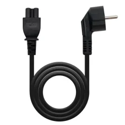 NANOCABLE CABLE DE ALIMENTACION CEE7 ACODADO MACHO A M-C5 HEMBRA TREBOL 1.50M - COLOR NEGRO