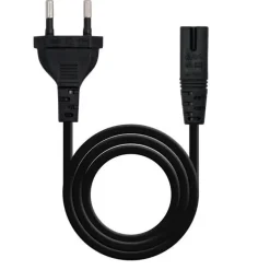 NANOCABLE CABLE DE ALIMENTACION FORMA 8 CEE7/16 MACHO A C7 HEMBRA 1.50M - COLOR NEGRO