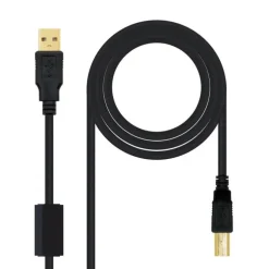 NANOCABLE CABLE DE IMPRESORA CON FERRITA USB-B 2.0 MACHO A USB-A MACHO 3M