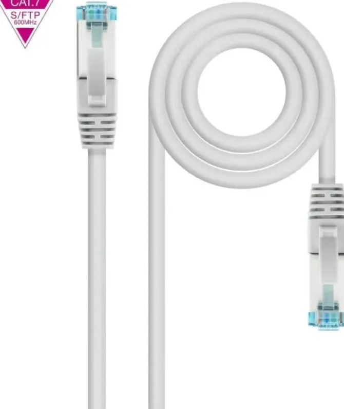 NANOCABLE CABLE DE RED LATIGUILLO CAT.7 600MHZ LSZH SFTP PIMF AWG26 5M