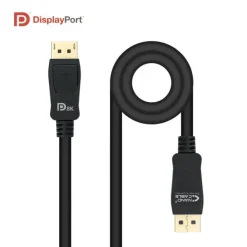 NANOCABLE CABLE DISPLAYPORT 1.4 CERTIF. VESA DP/M-DP/M 0.5M - COLOR NEGRO