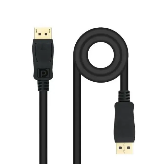 NANOCABLE CABLE DISPLAYPORT 1.4 DP/M-DP/M - LONGITUD 0.5M - SOPORTA RESOLUCIONES DE VIDEO DE HASTA 8K - COLOR NEGRO