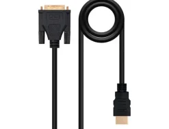 NANOCABLE CABLE DVI 18+1 MACHO A HDMI MACHO 1.80M - COLOR NEGRO