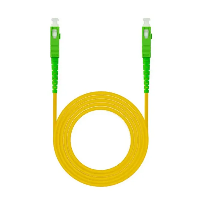 NANOCABLE CABLE FIBRA SC/APC-SC/APC MONOMODO LSZH 1M - COLOR AMARILLO