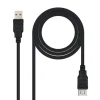 NANOCABLE CABLE PROLONGADOR USB-A 2.0 MACHO A USB-A HEMBRA 1M