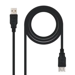 NANOCABLE CABLE PROLONGADOR USB-A 2.0 MACHO A USB-A HEMBRA 1M