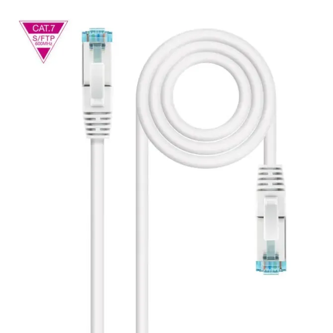 NANOCABLE CABLE RED CAT.7 LSZH SFTP PIMF AWG26 2M - COLOR BLANCO