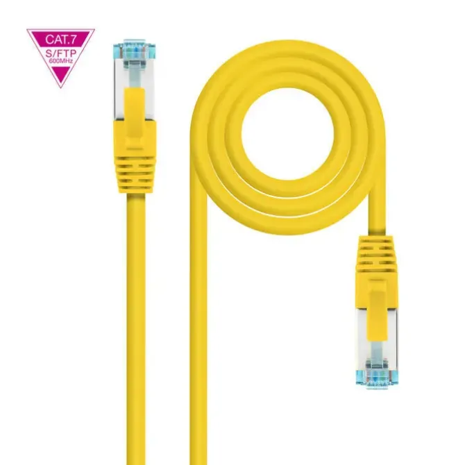 NANOCABLE CABLE RED CAT.7 LSZH SFTP PIMF AWG26 50CM - COLOR AMARILLO