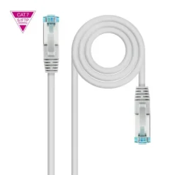 NANOCABLE CABLE RED LATIGUILLO CAT.7 LSZH SFTP PIMF AWG26 25M - COLOR GRIS