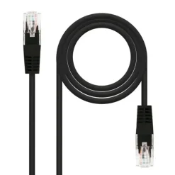 NANOCABLE CABLE RED LATIGUILLO CAT.6 UTP AWG24 - 0.5M - COLOR NEGRO