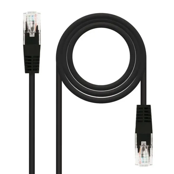 NANOCABLE CABLE RED LATIGUILLO CAT.6 UTP AWG24 - 0.5M - COLOR NEGRO