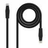 NANOCABLE CABLE RED LATIGUILLO LSZH CAT.6A UTP AWG24 25CM - COLOR NEGRO