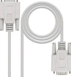 NANOCABLE CABLE SERIE RS232 DB9 MACHO A DB9 HEMBRA 1.80M - COLOR BEIGE