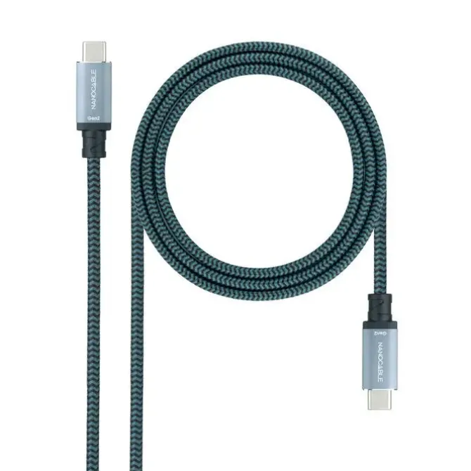 NANOCABLE CABLE USB 3.1 GEN2 5A USB-C/M-USB-C/M 2M - COLOR NEGRO