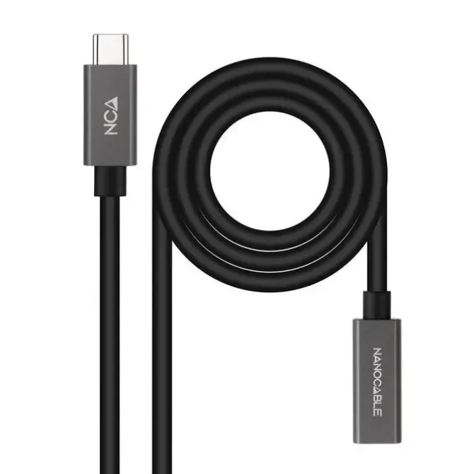 NANOCABLE CABLE USB 3.2 GEN2X2 60W 4K/60HZ USB-C M/H - 1.0M - COLOR NEGRO