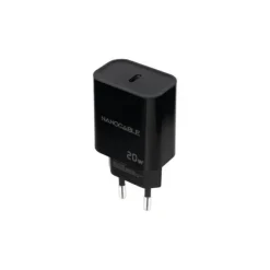 NANOCABLE CARGADOR DE PARED USB-C/PD 20W - COLOR NEGRO