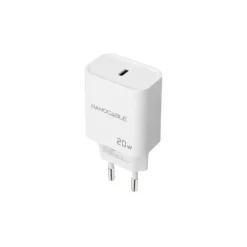 NANOCABLE CARGADOR DE PARED USB-C/PD 20W - COLOR BLANCO