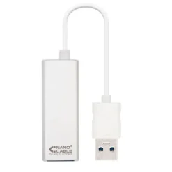 NANOCABLE CONVERSOR USB 3.0 A ETHERNET GIGABIT 10/100/1000 MBPS - 15CM - COLOR ALUMINIO