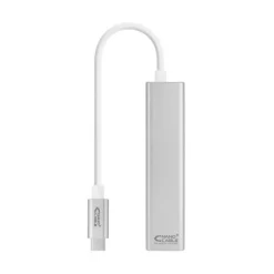 NANOCABLE CONVERSOR USB-C A ETHERNET GIGABIT + 3XUSB 3.0 - ALUMINIO - 15 CM - COLOR PLATA