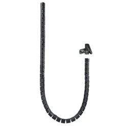 NANOCABLE ORGANIZADOR DE CABLES FLEXIBLE 25MM - LONGITUD 2M - COLOR NEGRO