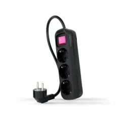 NANOCABLE REGLETA 3 TOMAS INTERRUPTOR 1.4M - COLOR NEGRO