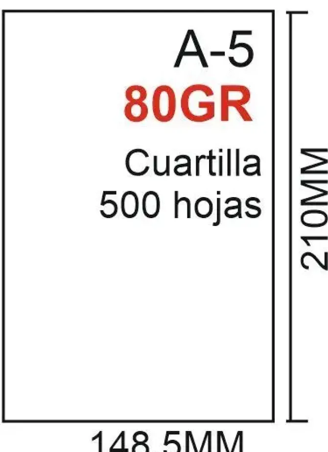 NAVIGATOR PAPEL 80GR 500HOJAS TAMAÑO CUARTILLA A5 BLANCO