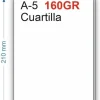 NAVIGATOR PAPEL 160GR 500HOJAS TAMAÑO CUARTILLA A5 BLANCO