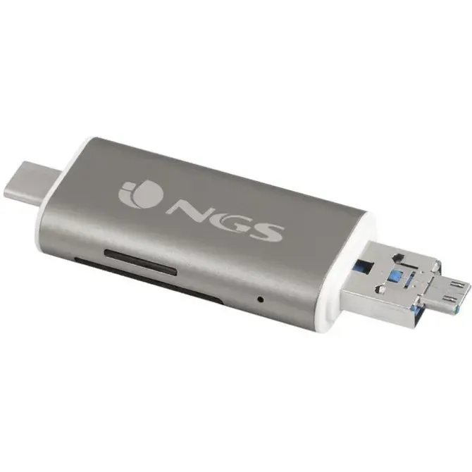NGS 5 EN 1 MINI LECTOR DE TARJETAS USB-C - MICRO USB Y USB 2.0 - MICROSD Y SD