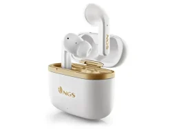 NGS ARTICA TROPHY WHITE AURICULARES INTRAUDITIVOS BLUETOOTH 5.1 TWS - CANCELACION DE RUIDO - MANOS LIBRES - AUTONOMIA HASTA 6H - BASE DE CARGA