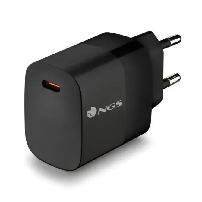 NGS BUD 20W CARGADOR UNIVERSAL DE PARED 20W ULTRARAPIDO - 1X USB-C PD & PPS - COLOR NEGRO