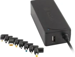 NGS CARGADOR UNIVERSAL AUTOMATICO PARA PORTATIL 90W - 9 ADAPTADORES - 1X USB 2.0 - VOLTAJE 15-20V - INDICADOR LED