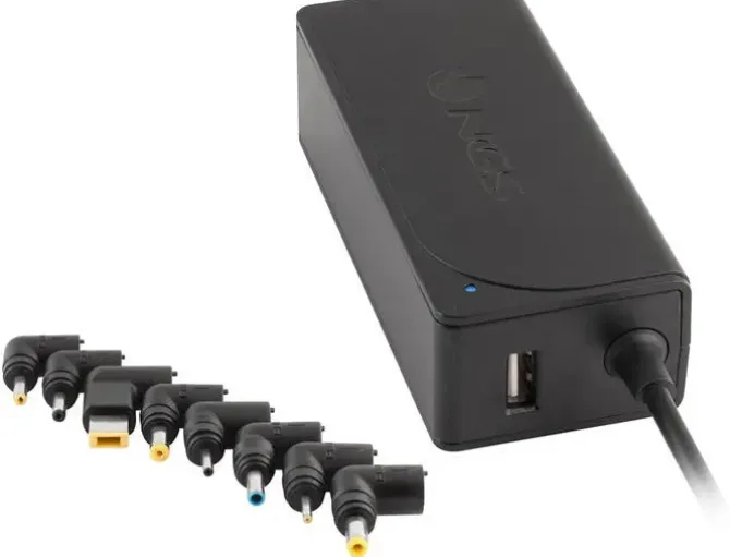 NGS CARGADOR UNIVERSAL AUTOMATICO PARA PORTATIL 90W - 9 ADAPTADORES - 1X USB 2.0 - VOLTAJE 15-20V - INDICADOR LED