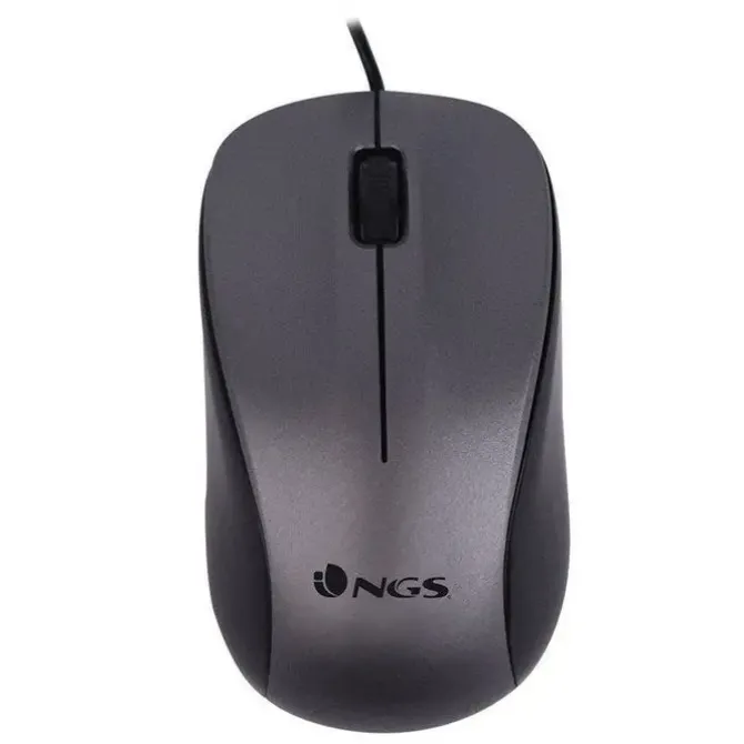 NGS CREW RATON USB 1200DPI - 3 BOTONES - USO AMBIDIESTRO - CABLE DE 1.30M - COLOR GRIS/NEGRO