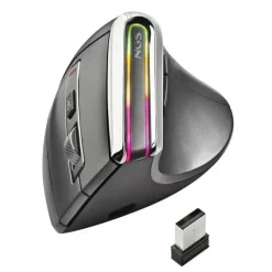NGS EVO KARMA RATON VERTICAL INALAMBRICO BLUETOOTH 5.0 3200DPI - TECNOLOGIA MULTIDISPOSITIVO - ILUMINACION LED - 5 BOTONES - RECARGABLE - USO DIESTRO